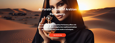 Launch of the online school of Al-Farabi University of Arab Perfumery, offering courses on traditional Arab fragrance art and modern perfume education.